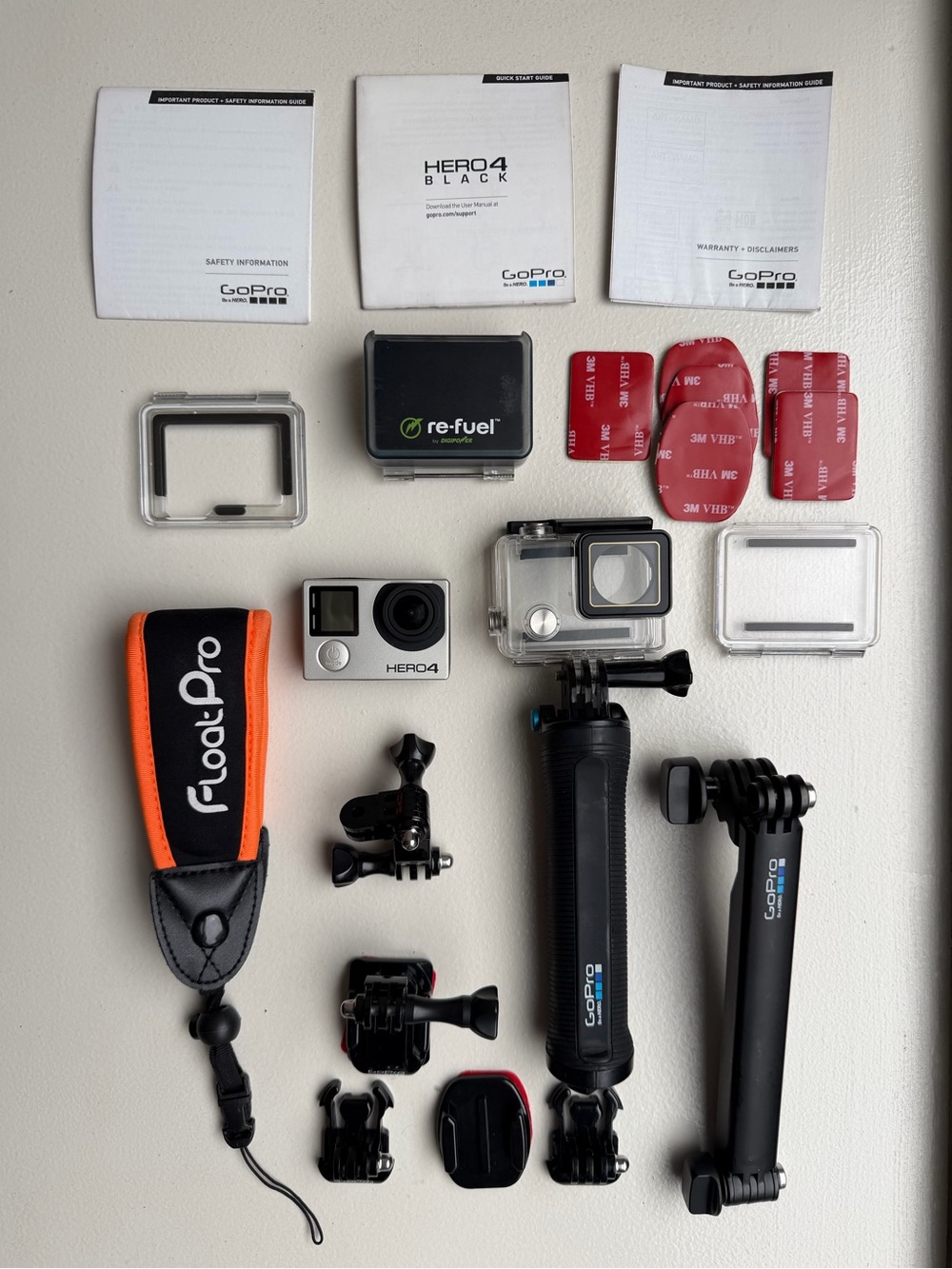 GoPro HERO4 Black Action Camera Kit with Orange Float Strap